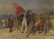 E.Phillips Fox Landing of Captain Cook at Botany Bay Spain oil painting artist